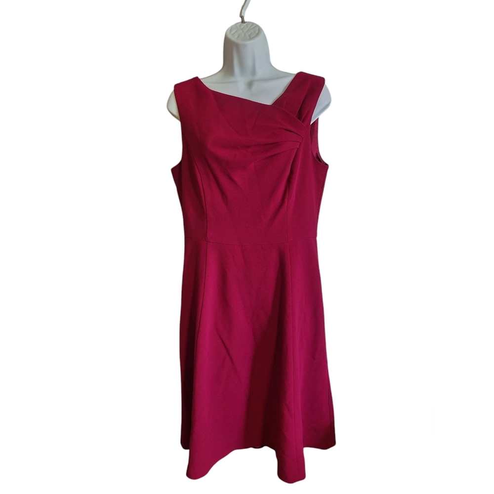 WHITE HOUSE BLACK MARKET wine cocktail dress 10